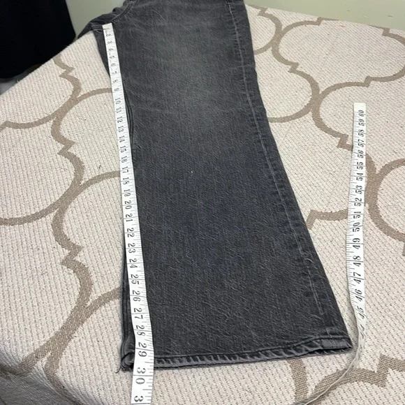 American Eagle Outfitters 90’s bootcut distressed black jeans, 8 short - Picture 7 of 13